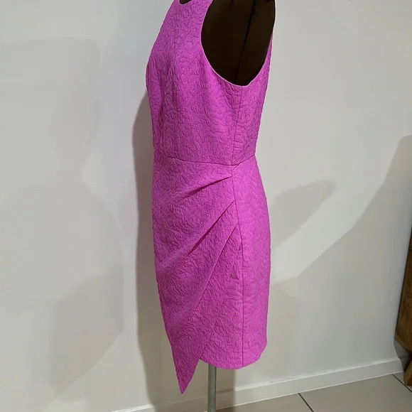 Sheike hot pink textured drape dress size 12 - Picture 4 of 8